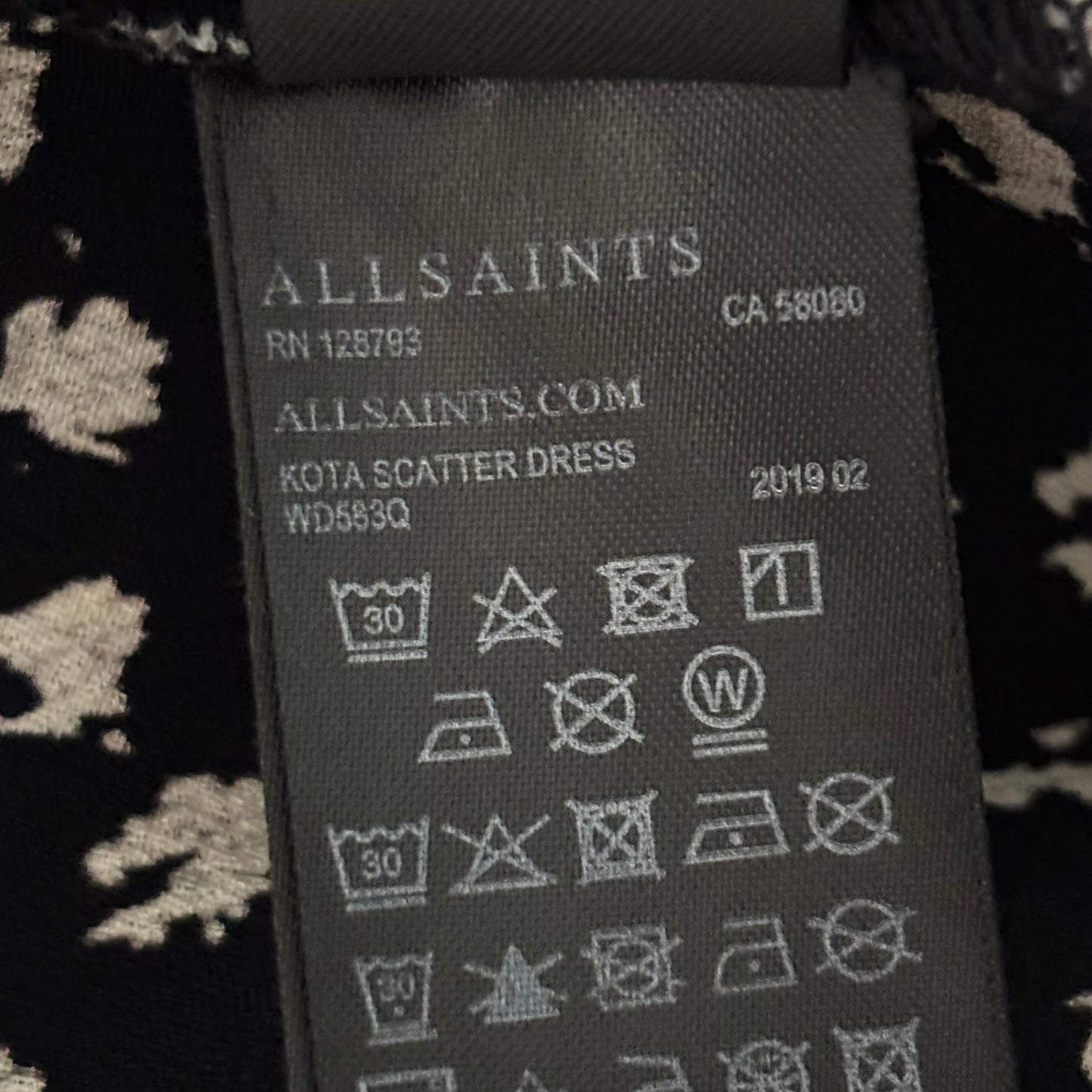 ALLSAINTS Kota Scatter Floral V-Neck Mini Dress Size Medium