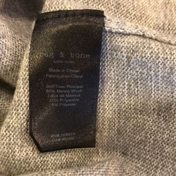 RAG & BONE Gray Reflective Be Kind Sweater Size L