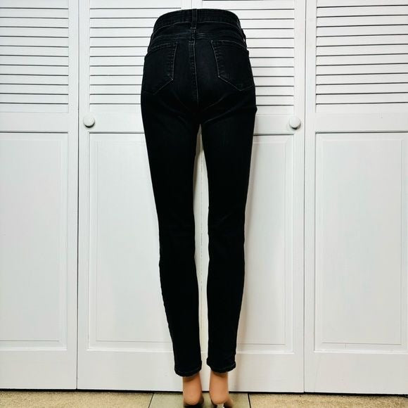 PAIGE Charcoal Black Raw Hem Skinny Jeans Size 29