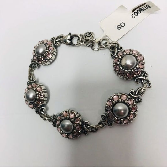 *NEW* BRIGHTON Silver Pink Flower Bracelet