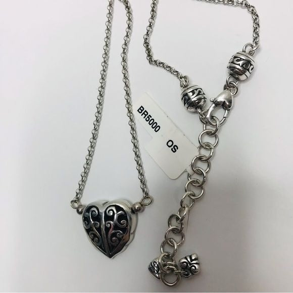 BRIGHTON Silver Heart Pendant Necklace *NEW*