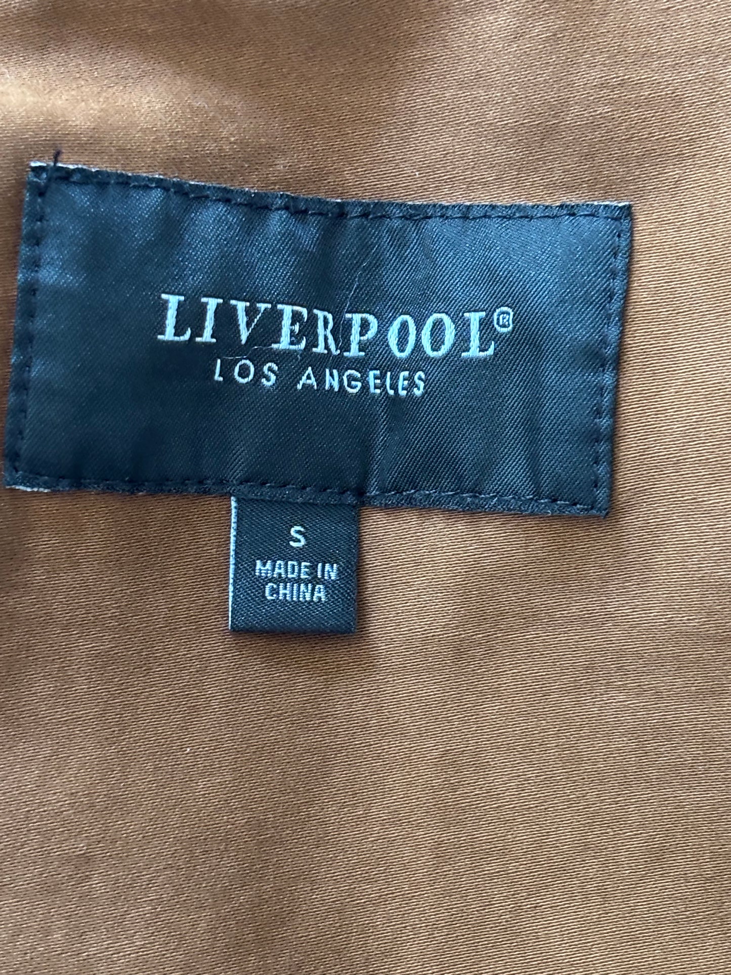 LIVERPOOL Los Angeles Brown Utility Shacket Size Small