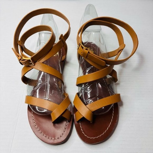 TORY BURCH Patos Tan Gladiator Sandals Size 7.5