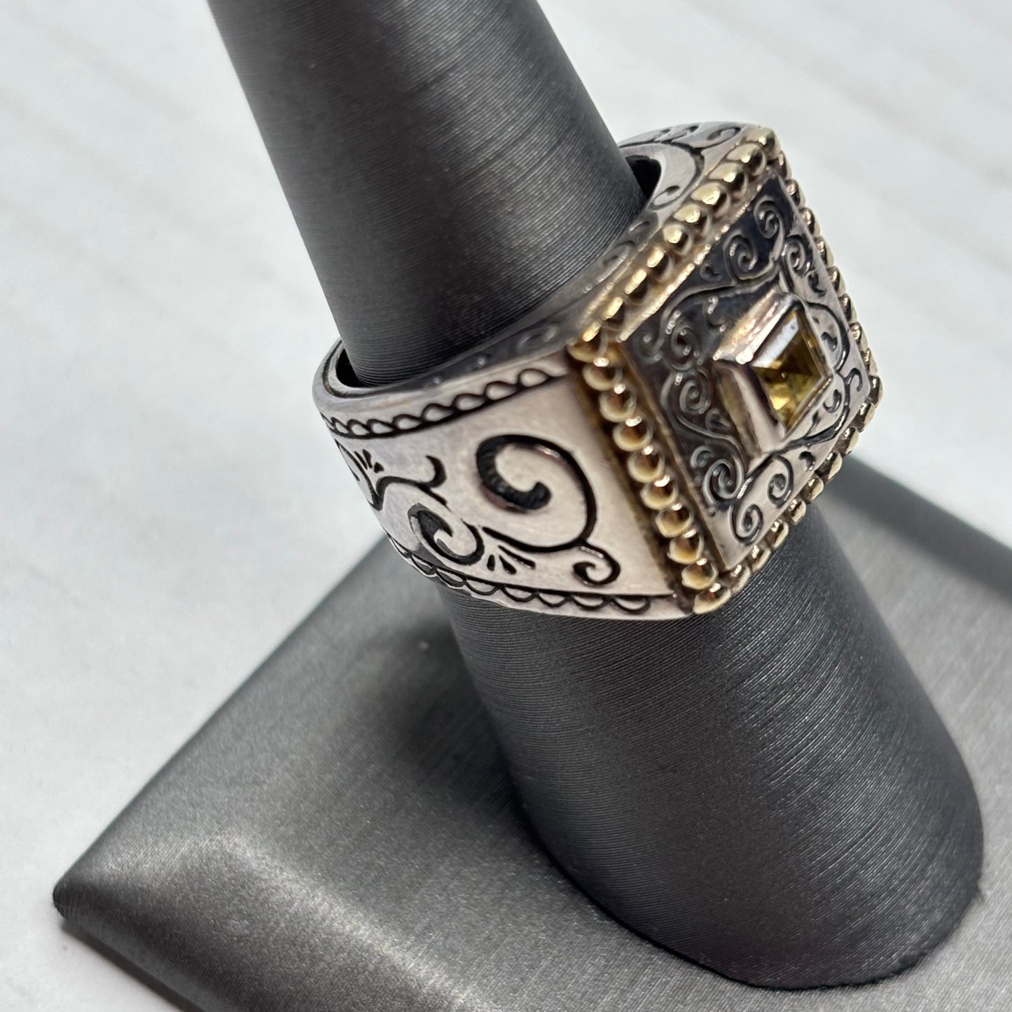 New BRIGHTON Retired "Caress" Scroll Ring Size 7