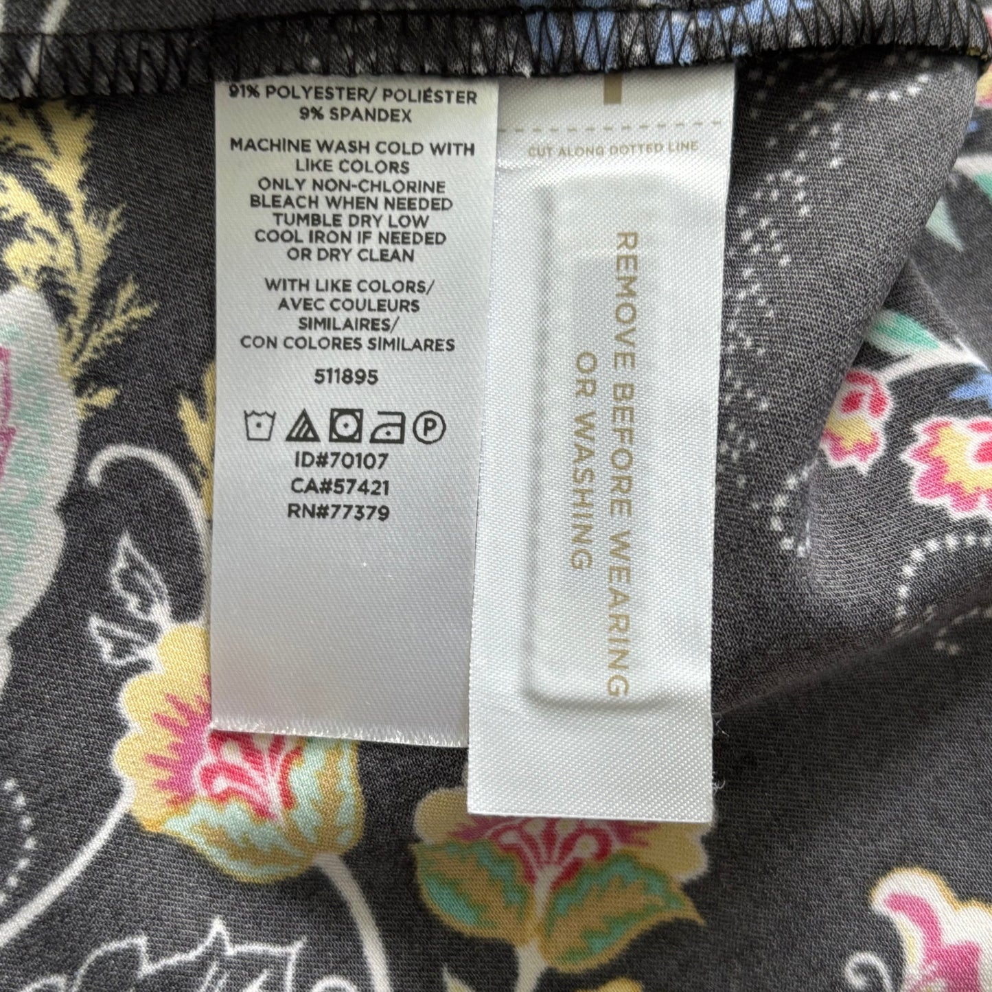 New LOFT Paisley Floral Long Sleeve Shift Dress Size 14