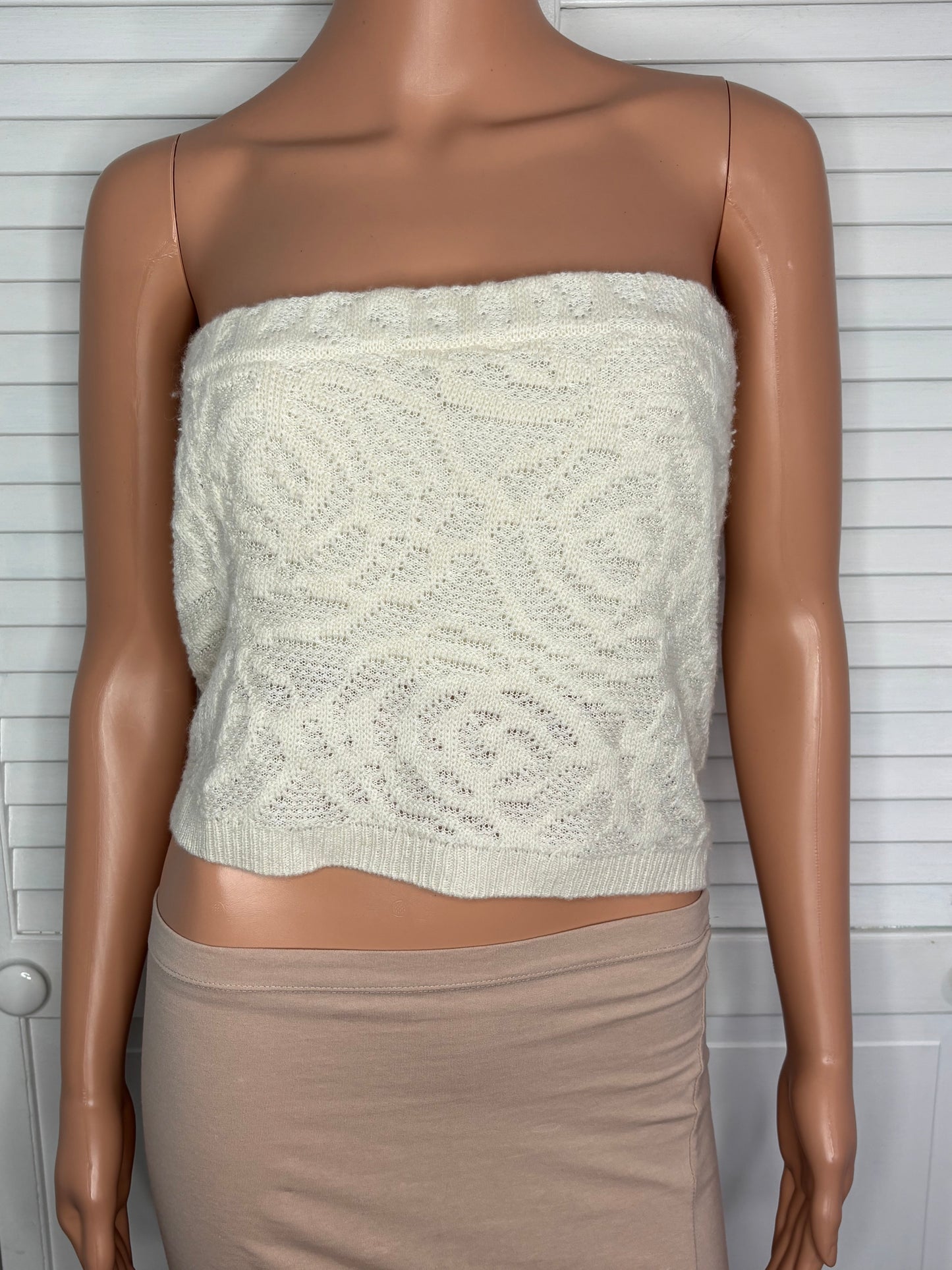 REFORMATION Rose Cashmere & Linen Blend Tube Top Size Medium