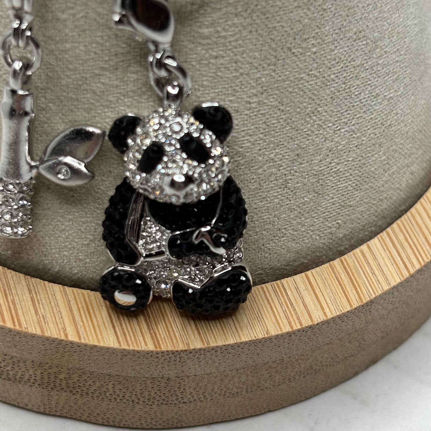 SWAROVSKI Crystal Panda & Bamboo Charm Bracelet