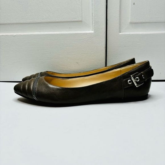 *NEW* NINE WEST Savory Le Brown Pointed Toe Flats