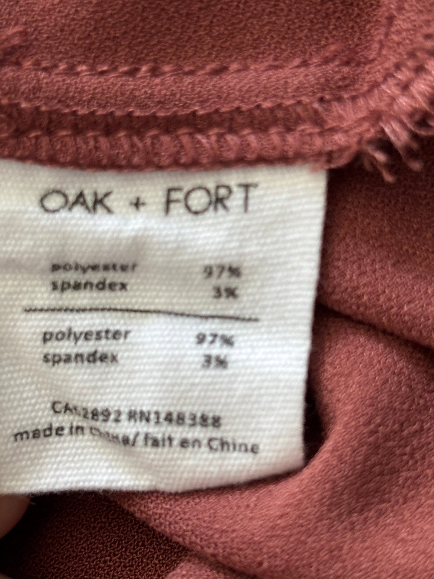 OAK + FORT Rust Minimalist Wide-Sleeve Shift Dress Size Large