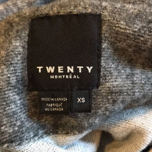 TWENTY Gray Hooded Sweatshirt Size XS