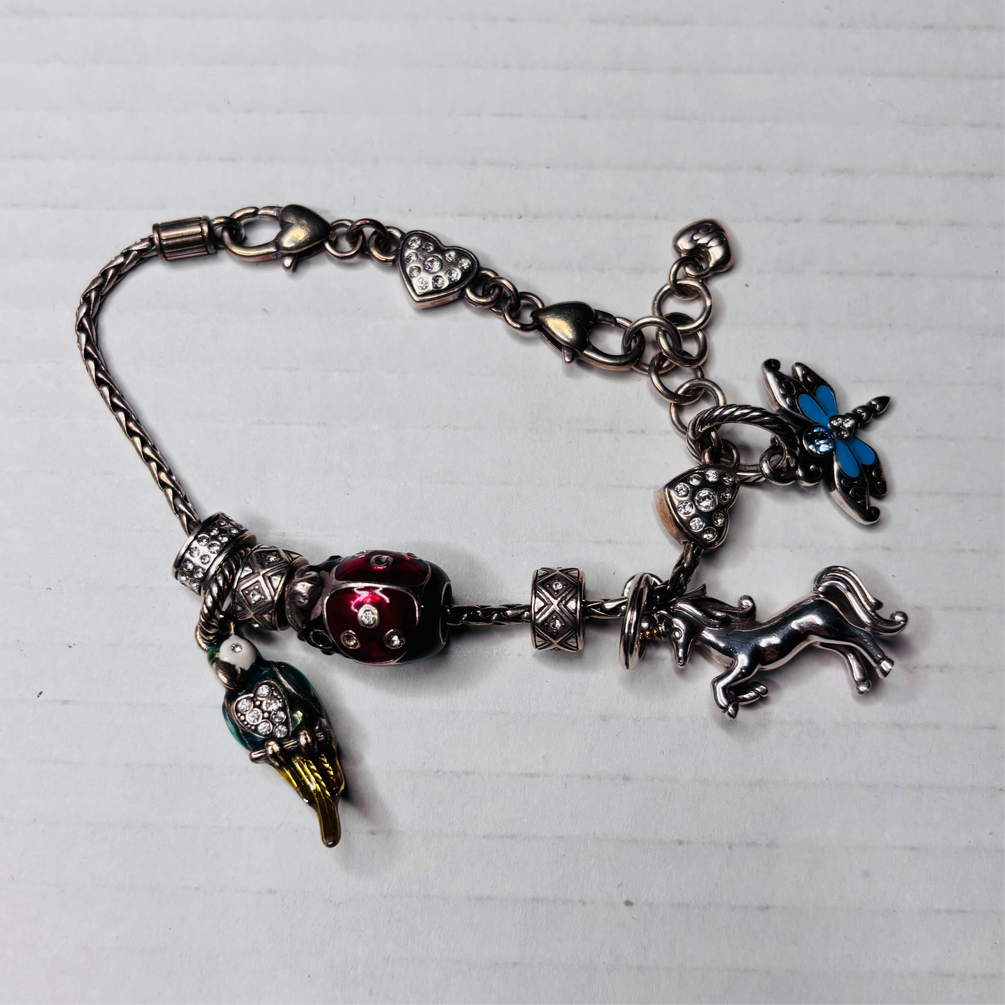 BRIGHTON Silver Charm Holder Bracelet