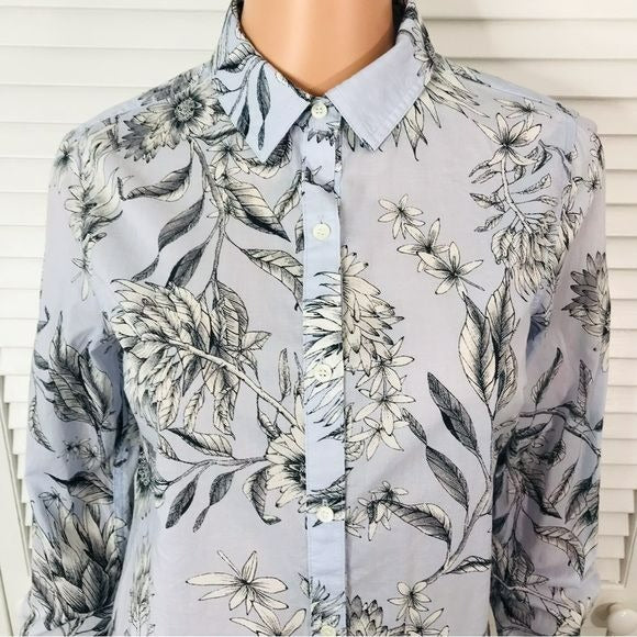 J. MCLAUGHLIN Lois Blouse In Powdered Blue Size XS *NEW*