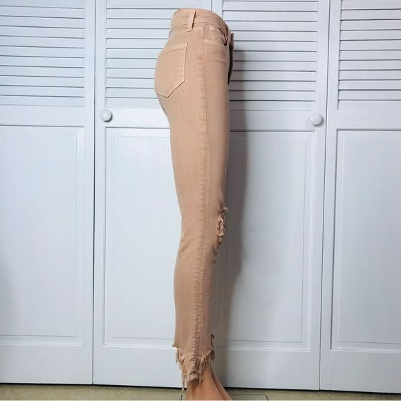 L’AGENCE Harlem Blends High Line Blush Distressed Skinny Jeans Size 25 *NEW*