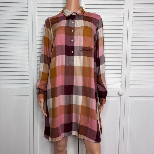 *New* OLD NAVY Plaid Popover Shirt Dress Size Medium