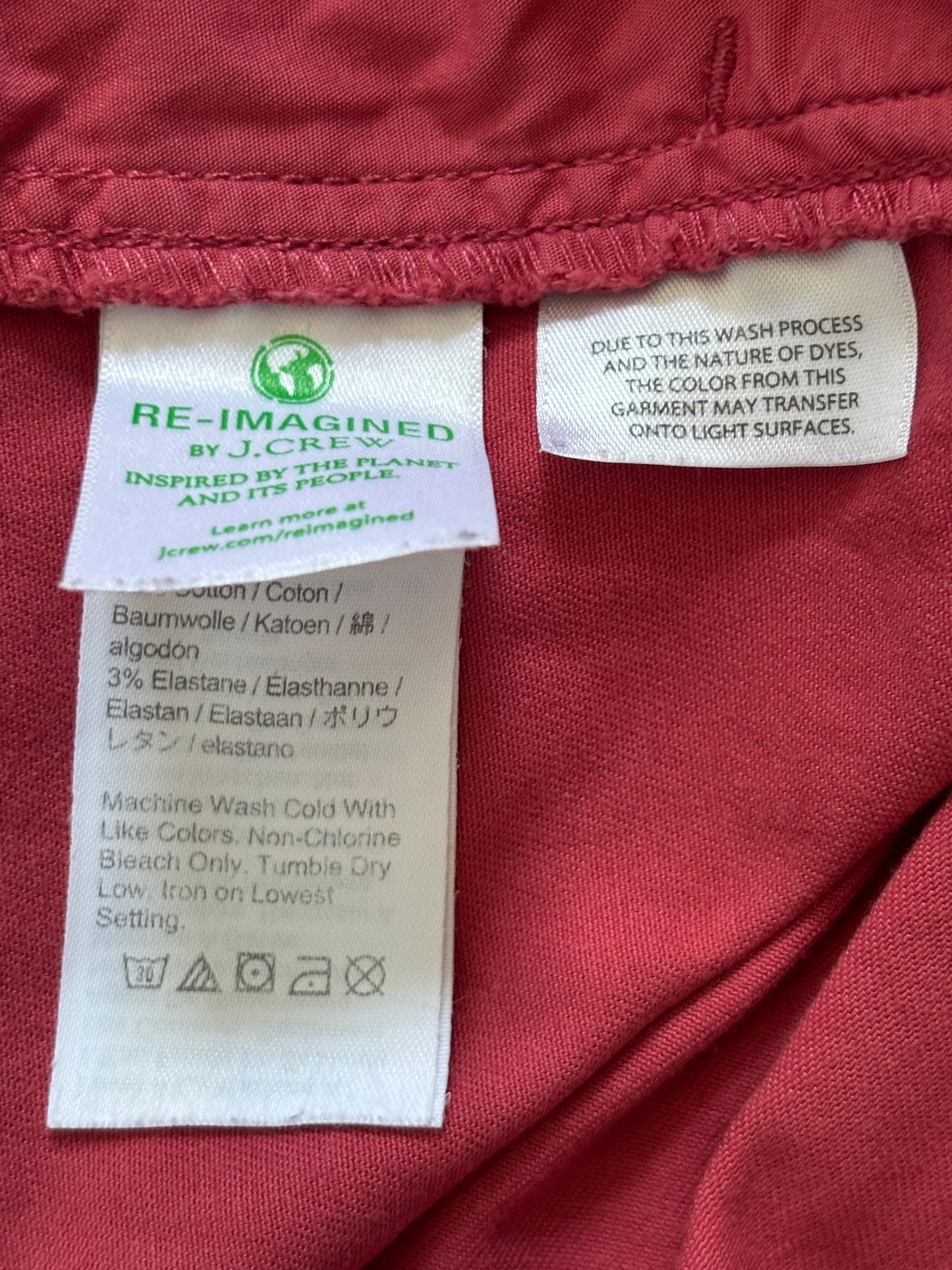 J.CREW 4" Stretch Chino Shorts in Dusty Rose Size 8