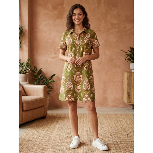 New Spartina 449 Joelle Polo Dress in Green Paisley Size Large