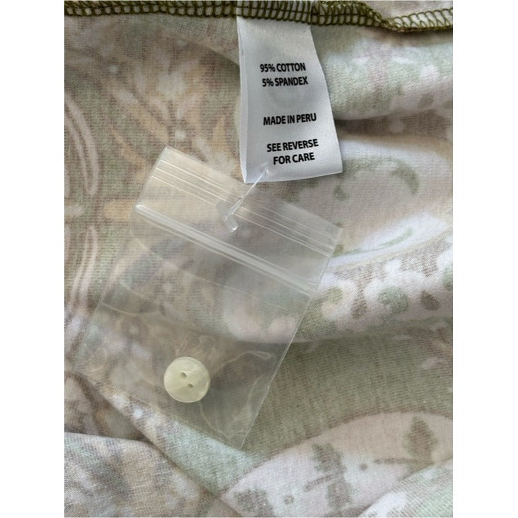 New Spartina 449 Joelle Polo Dress in Green Paisley Size Large