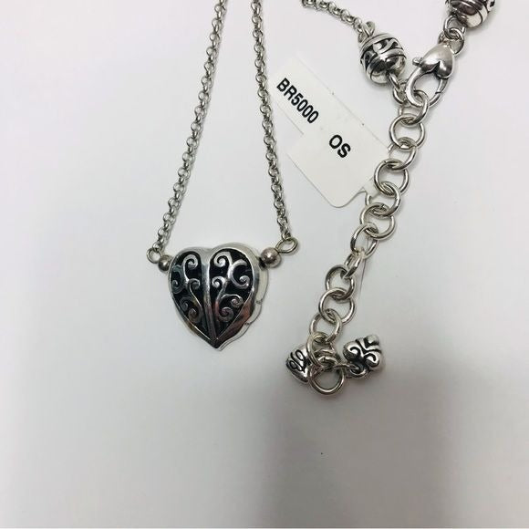 BRIGHTON Silver Heart Pendant Necklace *NEW*