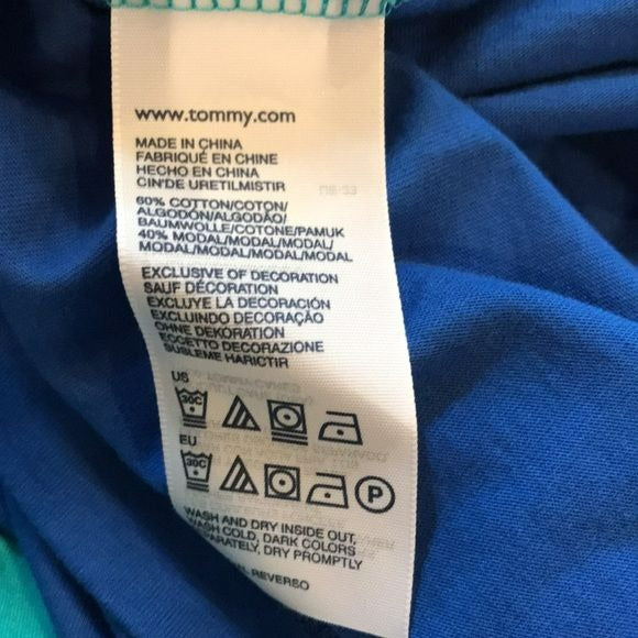 TOMMY HILFIGER Ceramic Multi Seasonal Belted Maxi Dress Size L *NEW*