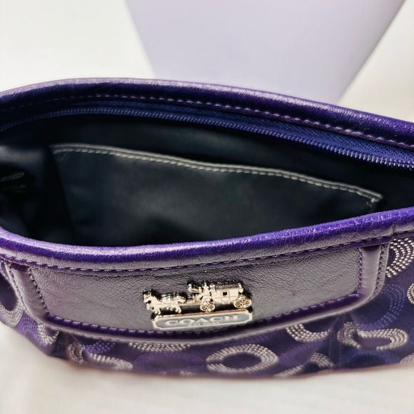 COACH Madison Purple Opera Art Wristlet