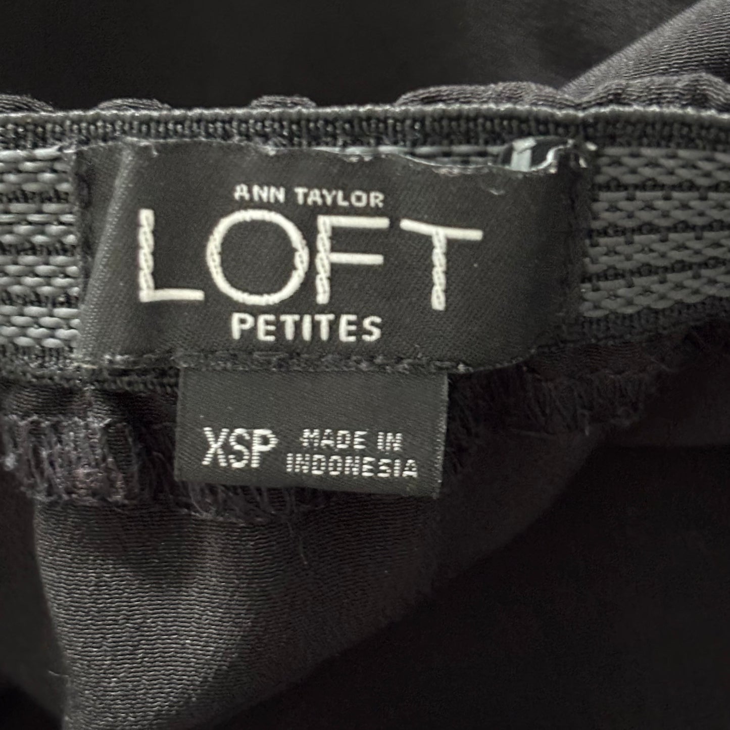 LOFT Petites Strapless Belted Jumpsuit in Black Size XS