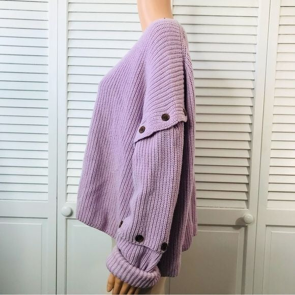 A.L.C. Lilac Oversized Crew Neck Sweater Size M