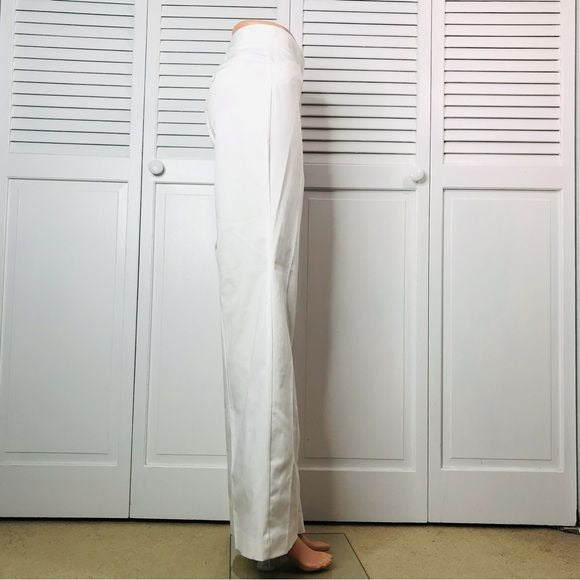EXPRESS Editor Cotton Sateen White Wide Leg Pants Size 10 *NEW*