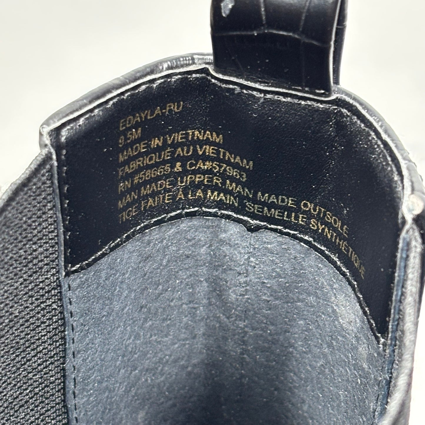 OPEN EDIT Edayla Croc-Embossed Square Toe Chelsea Boots Size 9.5