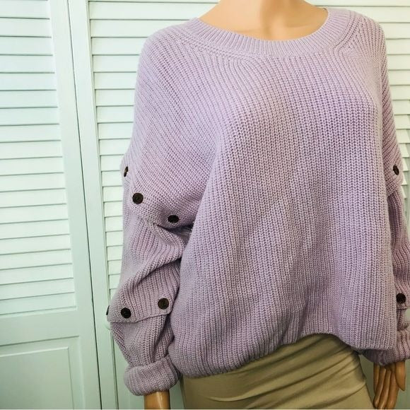 A.L.C. Lilac Oversized Crew Neck Sweater Size M