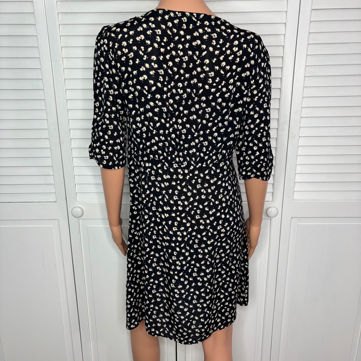 ALLSAINTS Kota Scatter Floral V-Neck Mini Dress Size Medium