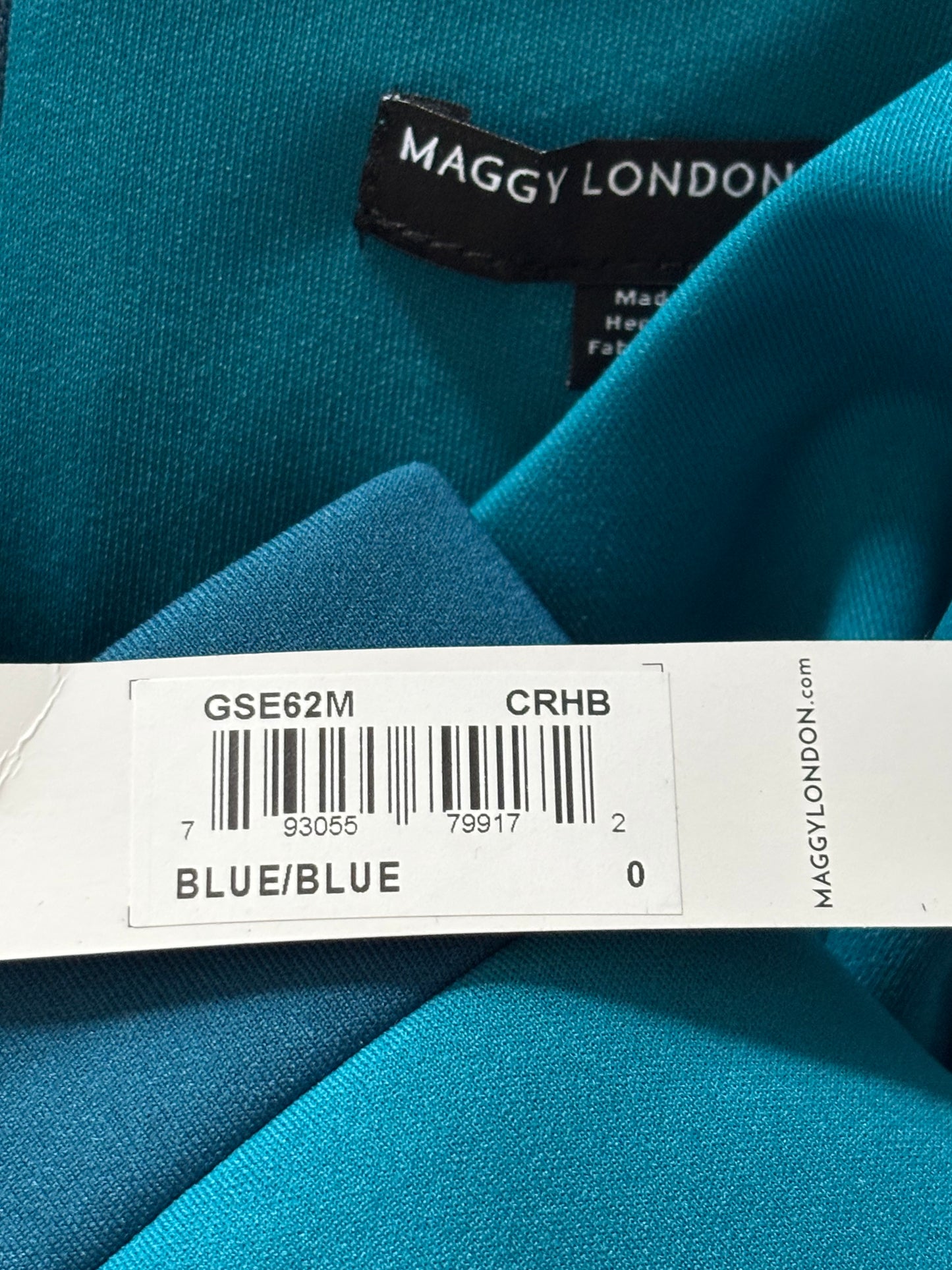 New MAGGY LONDON Blue Scuba Crepe Sheath Dress Size 0