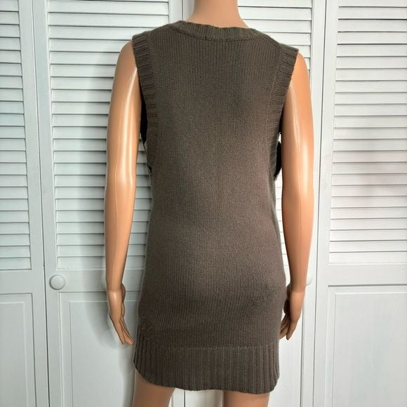 THEORY Brown Jeannie Cashmere Tunic Sweater Size S
