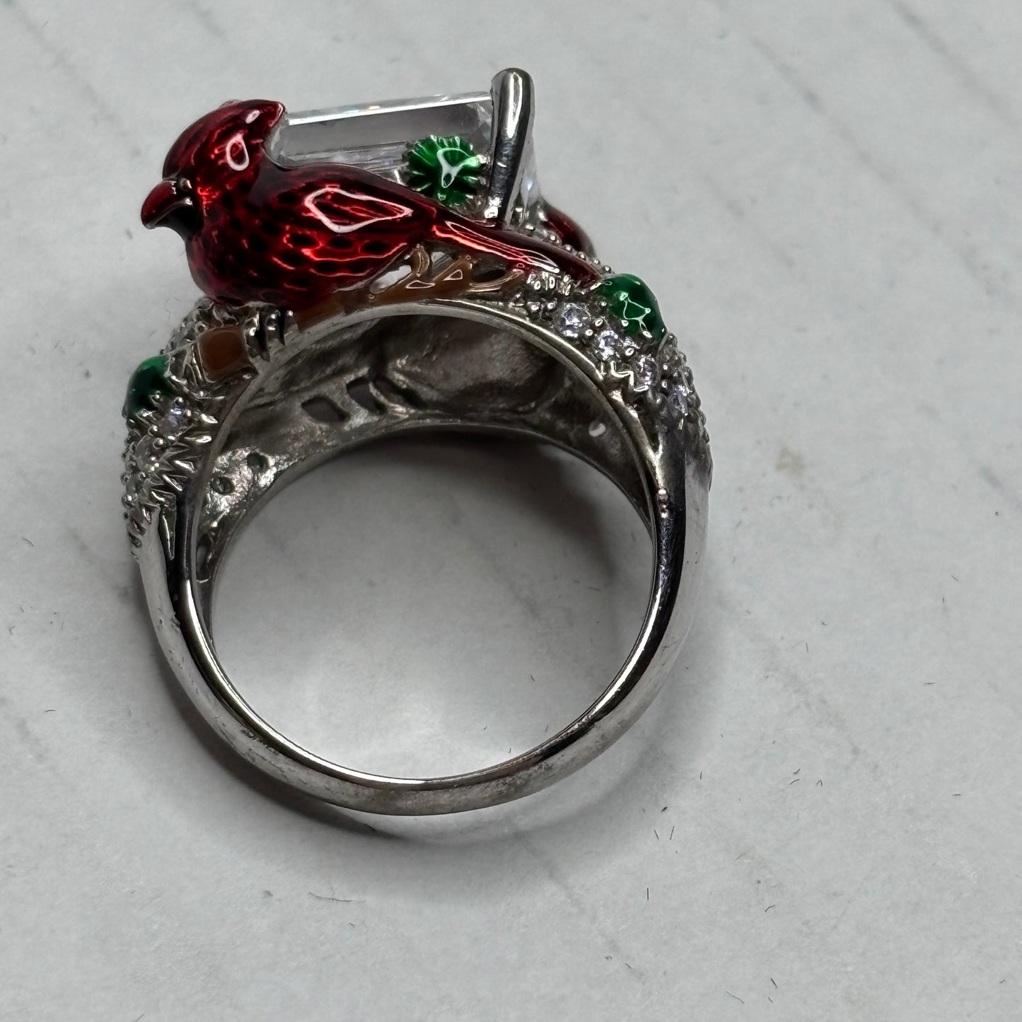 VICTORIA WIECK Beverly Hills Cardinal Bird Ring Size 7
