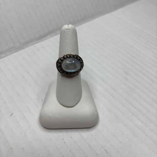 Artisan Vintage Sterling Silver Rainbow Moonstone Ring Size 7
