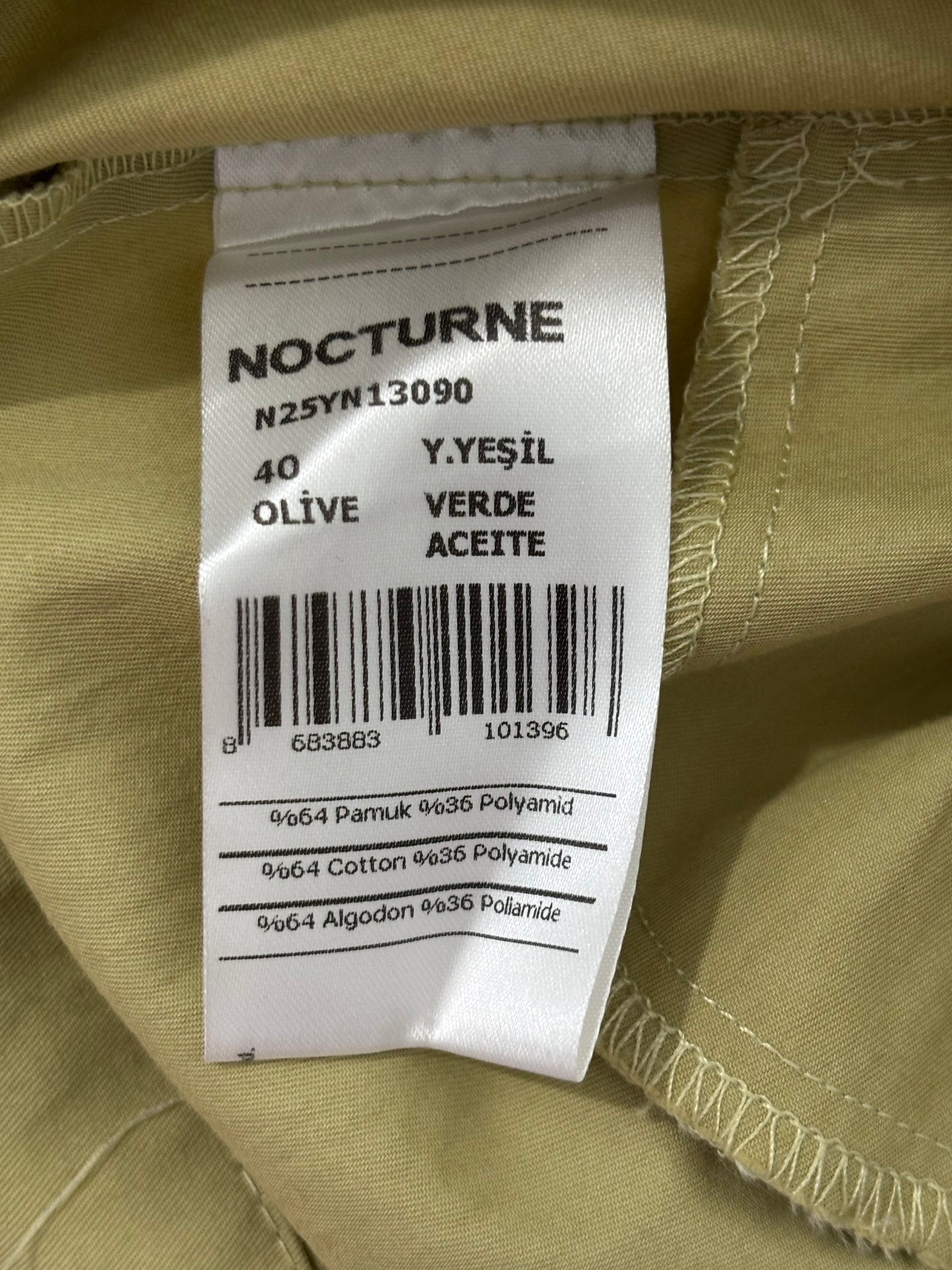 NOCTURNE Olive Green Belted Utility Skort Size Large
