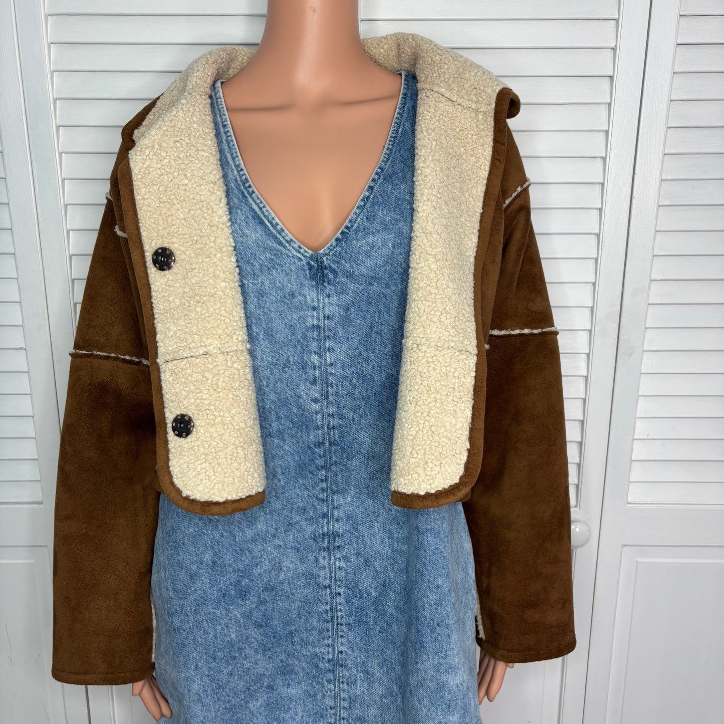 VELVET by Graham & Spencer Kelly Luxe Sherpa Reversible Jacket Size Small