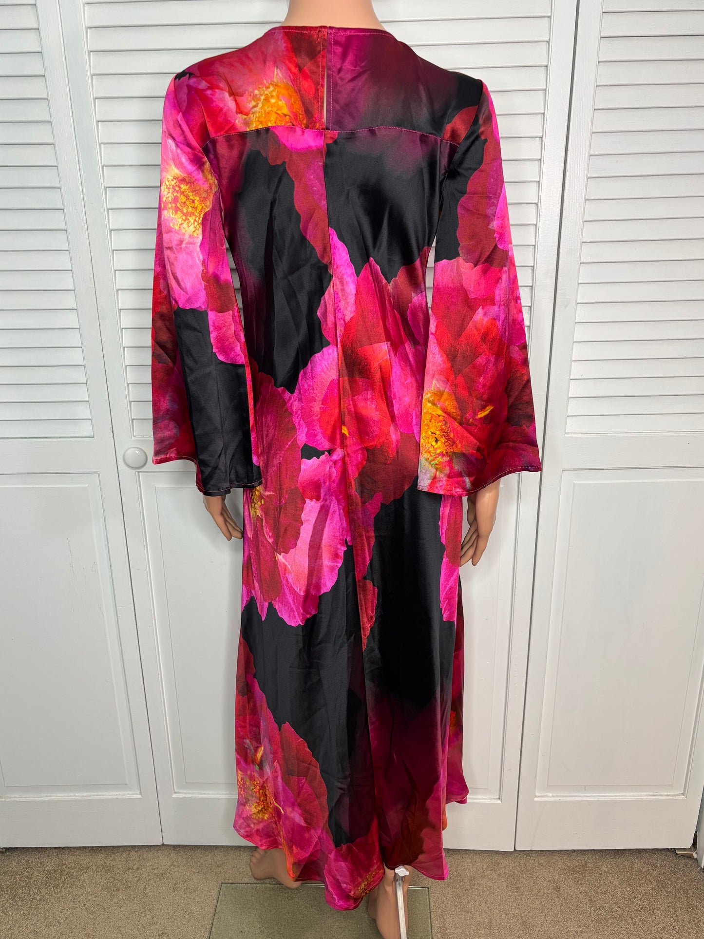 New JOHNNY WAS Workshop Silk Flared Sleeve Dress Size XS