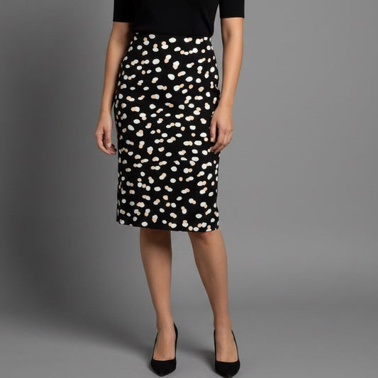 PHILOSOPHY Dotted Pencil Skirt in Black Size 14