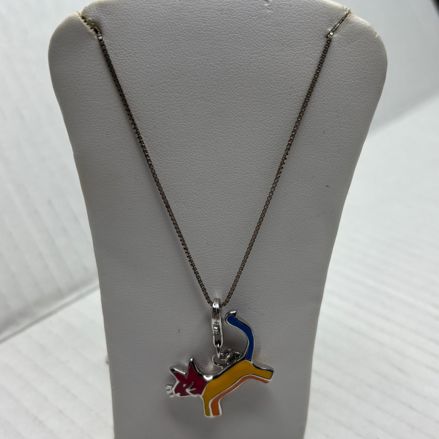 LAUREL BURCH Vintage Sterling Silver "Toshio" Cat Necklace