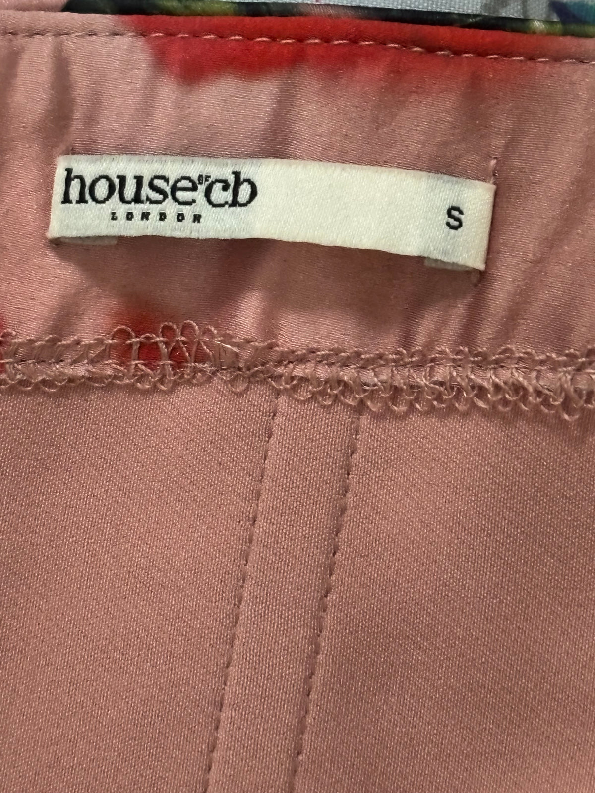 House of CB Toira Rose Print Draped Corset Mini Dress Size Small