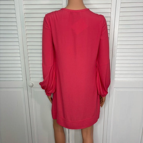 New DIANE VON FURSTENBERG Beres Long Sleeve Dress in Hot Spice Size 0