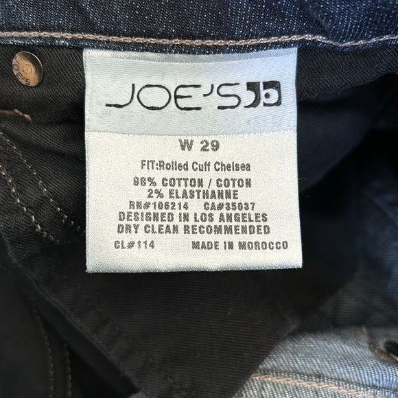 JOE’S Jeans Rolled Cuff Chelsea Jeans Size 29