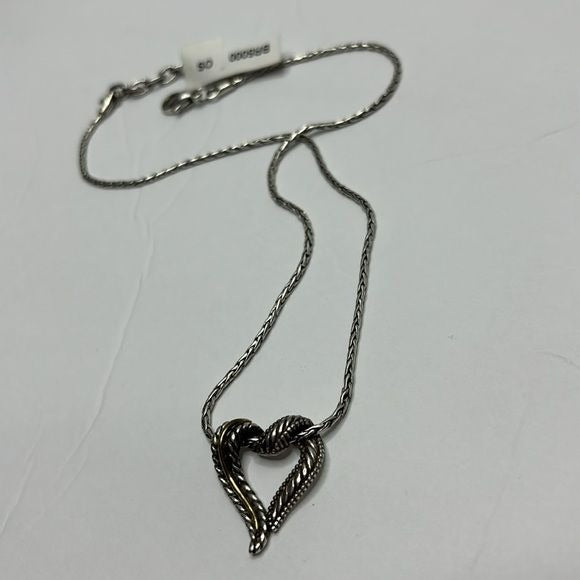 *NEW* BRIGHTON Two Tone Heart Pendent Necklace