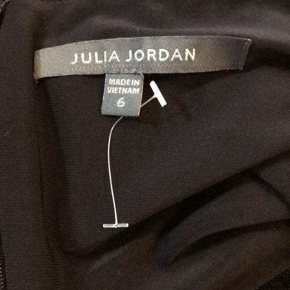 JULIA JORDAN Black Illusion Neck Wide Leg Jumpsuit Size 6
