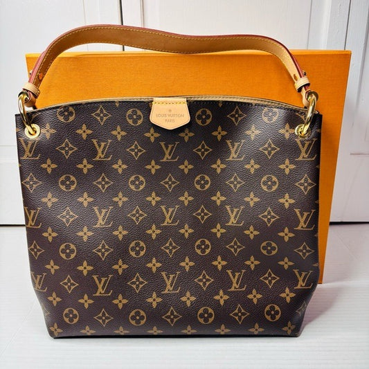 LOUIS VUITTON Monogram Graceful PM Shoulder Bag