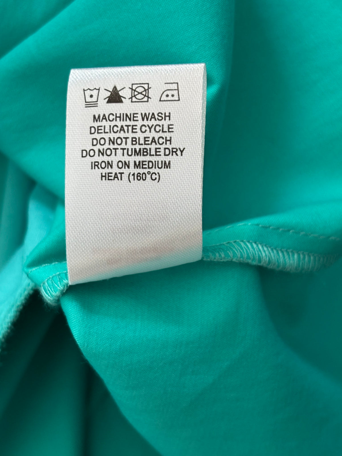 New CROSBY by Mollie Burch Teal Smocked Puff Sleeve Mini Dress Size Small