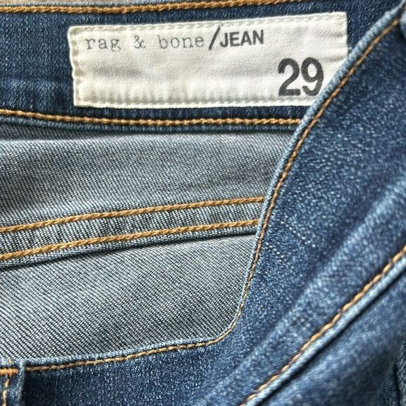 RAG & BONE Blue Capris Raw Hem Jeans Size 29