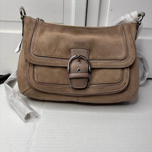 *NEW* COACH Campbell Suede Belle Carryall Crossbody Bag