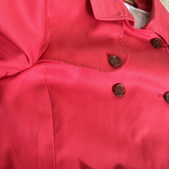 BROOKS BROTHERS Coral Belted Trench Coat