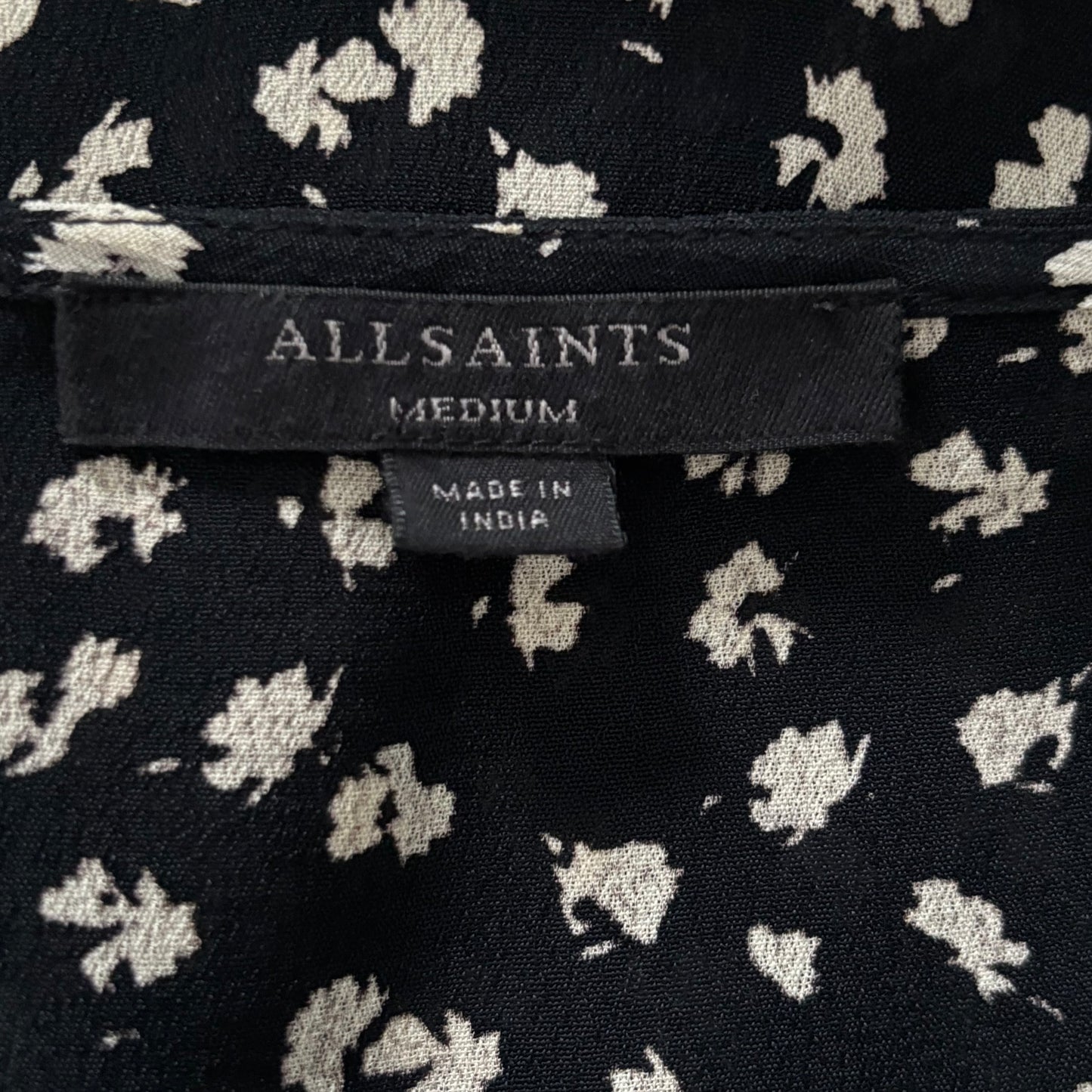 ALLSAINTS Kota Scatter Floral V-Neck Mini Dress Size Medium